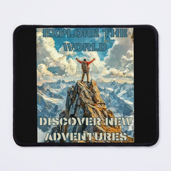 Item preview, Explore the World - Discover New Adventures Mountain Print designed and sold by MelissaMelovich.