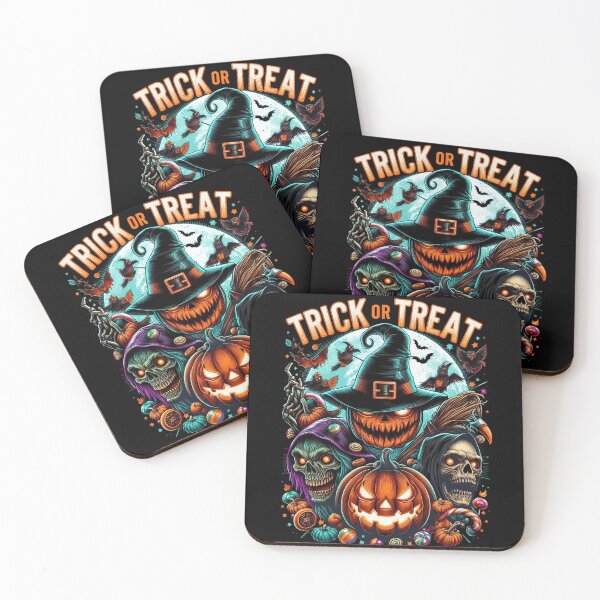 Item preview, Halloween Horror trick or treat T-Shirt - Spine-Chilling Graphic Tee for Horror Fans designed and sold by American Artist Designs.