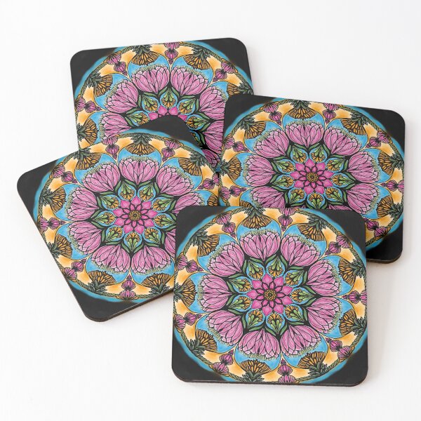 Item preview, Mandala pattern pink lotus flowers designed and sold by LifeTU.