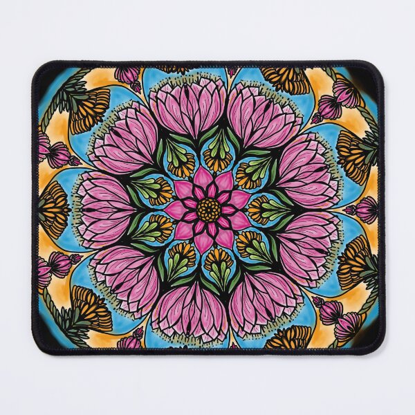 Item preview, Mandala pattern pink lotus flowers designed and sold by LifeTU.