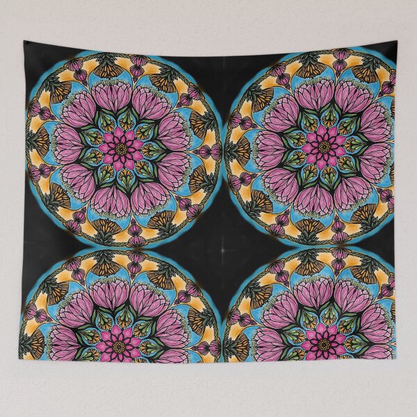 Item preview, Mandala pattern pink lotus flowers designed and sold by LifeTU.