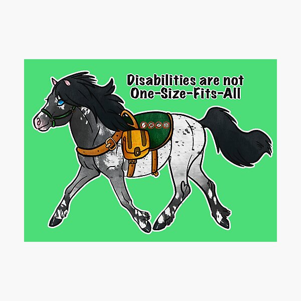 Item preview, Disabilities are not one size fits all (service miniature horse) designed and sold by Sparklepupfaeri.