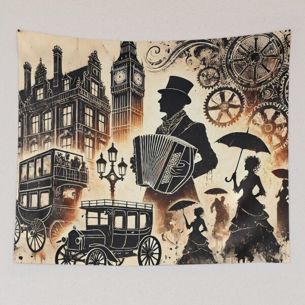 Item preview, The London Steampunk Vintage Accordionist designed and sold by Artbellachi.