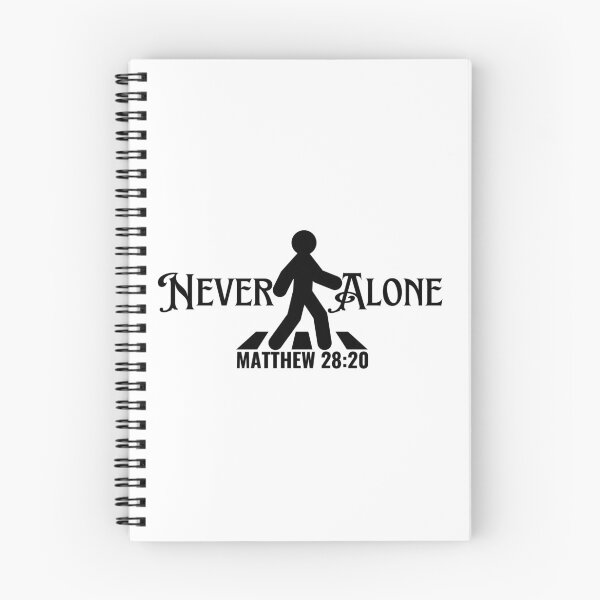 Item preview, Never Alone, Matthew 28: 30, Christian Quotes designed and sold by MoriaStore.