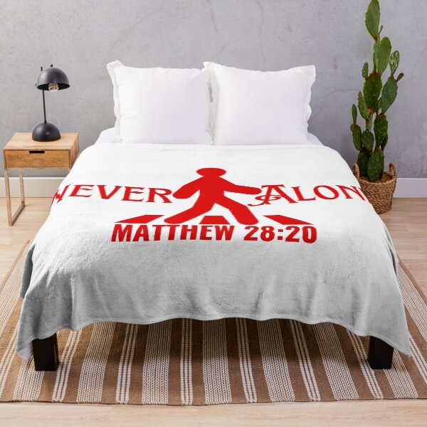Item preview, Never Alone, Matthew 28: 30, Faith Quotes designed and sold by MoriaStore.
