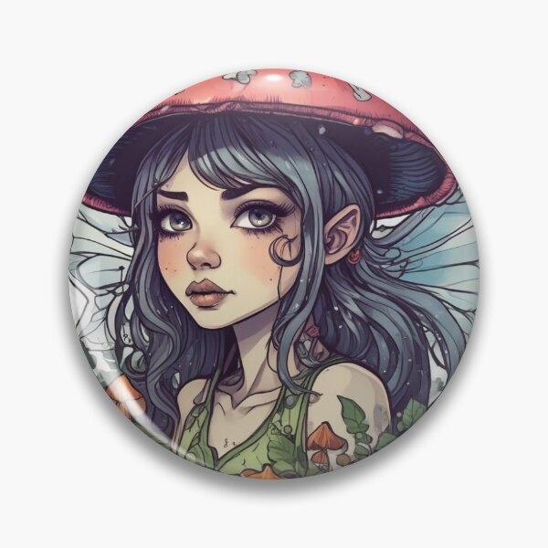 Item preview, Dark Mushroom Fairy Portrait designed and sold by cheri-lychee.
