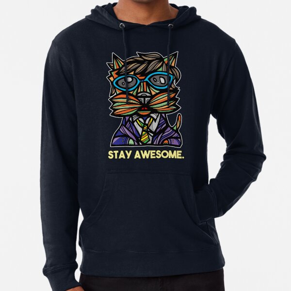 "Stay Awesome." Lightweight Hoodie