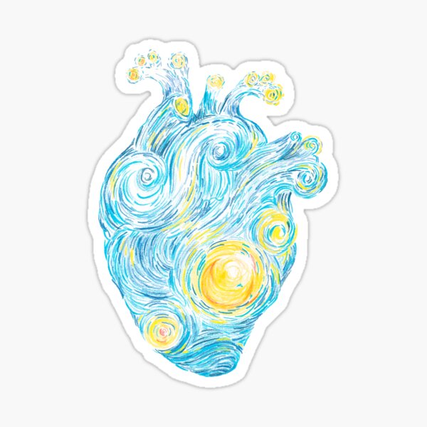 Aperçu de l'œuvre Coeur de nuit étoilée. Van Gogh créée et vendue par CorazonIlustre.