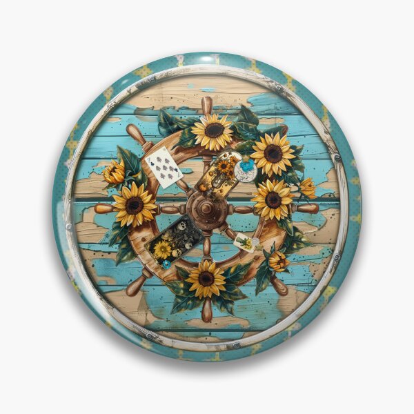 Item preview, Seaside Sunflowers Collage Casting Cloth designed and sold by LochNestFarm.