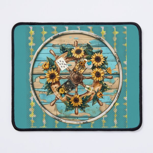 Item preview, Seaside Sunflowers Collage Casting Cloth designed and sold by LochNestFarm.