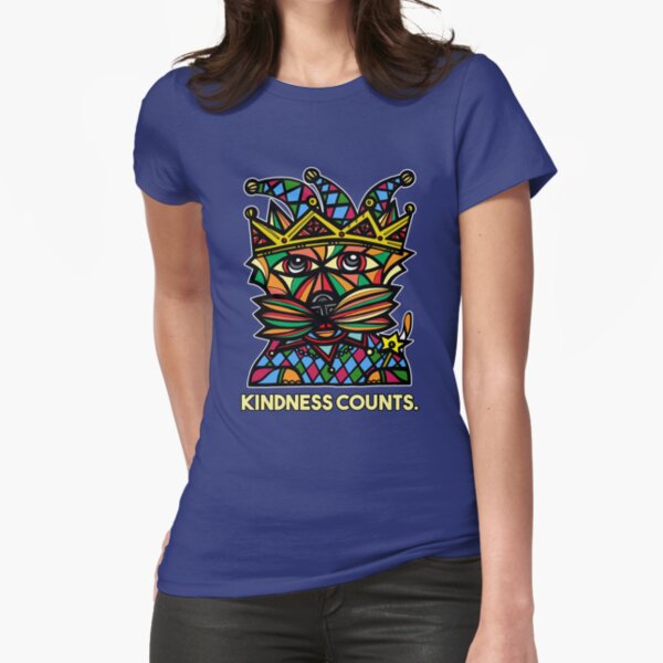 "Kindness Counts." Fitted T-Shirt