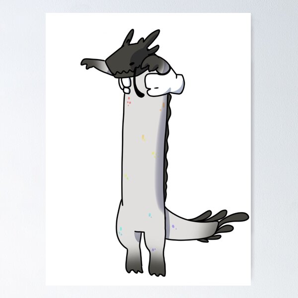 Item preview, Long Lizard (white) Rain World designed and sold by ZcatUwU.