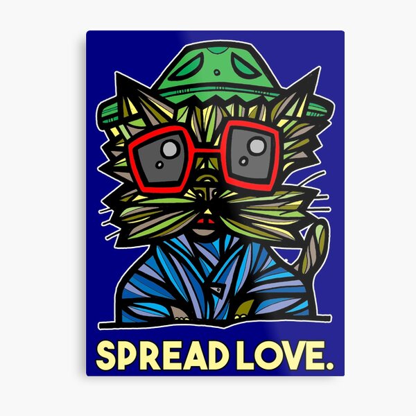 "Spread Love." Metal Print