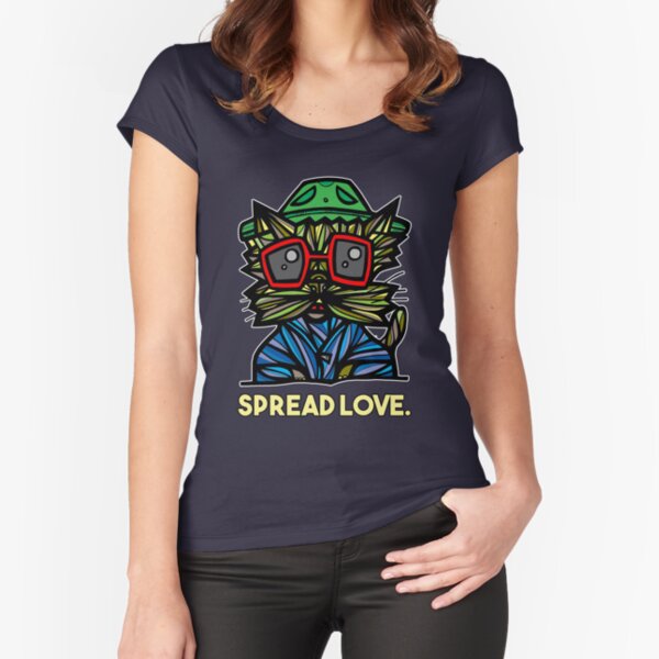 "Spread Love." Fitted Scoop T-Shirt