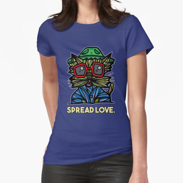 "Spread Love." Fitted T-Shirt