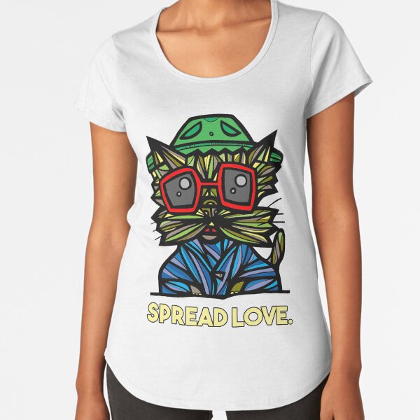 "Spread Love." Premium Scoop T-Shirt