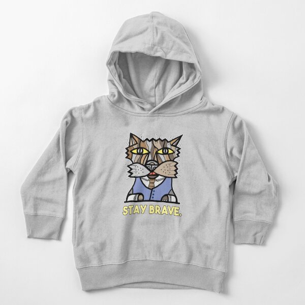 "Stay Brave." Toddler Pullover Hoodie