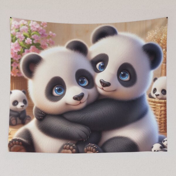 Item preview, Cuddling Pandas 2 designed and sold by PANDALOVEART.