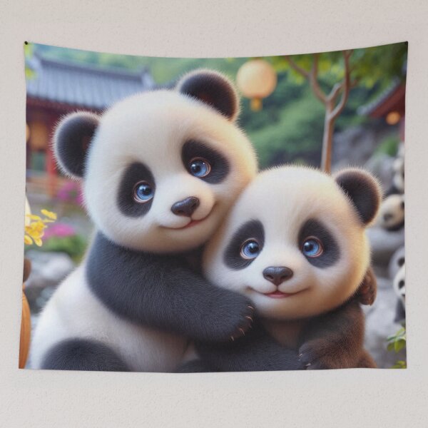 Item preview, Cuddling Pandas 3 designed and sold by PANDALOVEART.