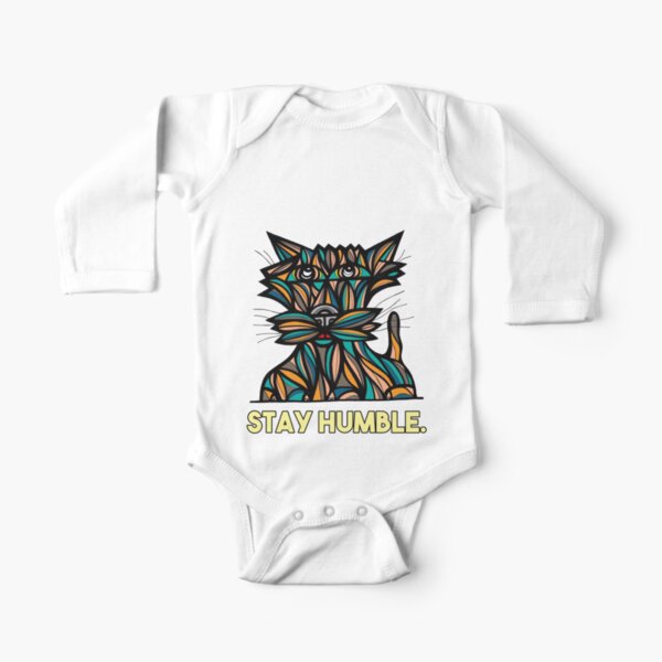 "Stay Humble." Long Sleeve Baby One-Piece