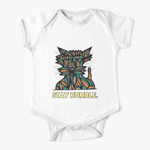 "Stay Humble." Short Sleeve Baby One-Piece