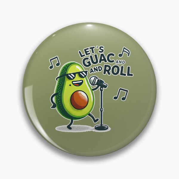 Item preview, Let’s Guac and Roll: Avocado Rockstar Pun Design designed and sold by hitechmom.