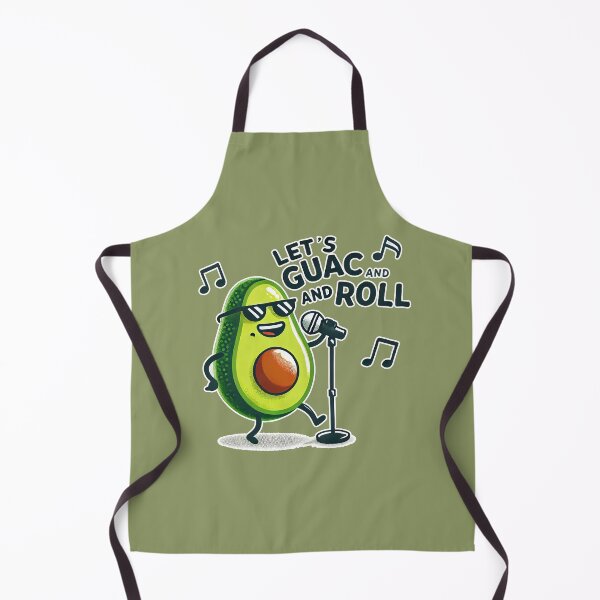 Item preview, Let’s Guac and Roll: Avocado Rockstar Pun Design designed and sold by hitechmom.