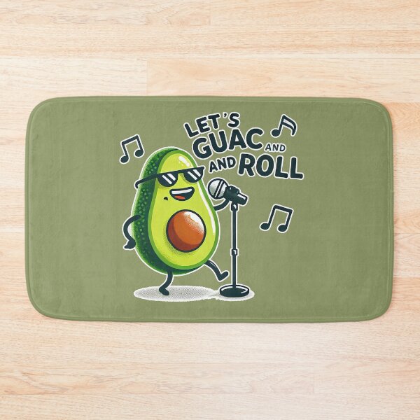 Item preview, Let’s Guac and Roll: Avocado Rockstar Pun Design designed and sold by hitechmom.