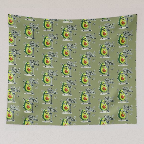Item preview, Let’s Guac and Roll: Avocado Rockstar Pun Design designed and sold by hitechmom.