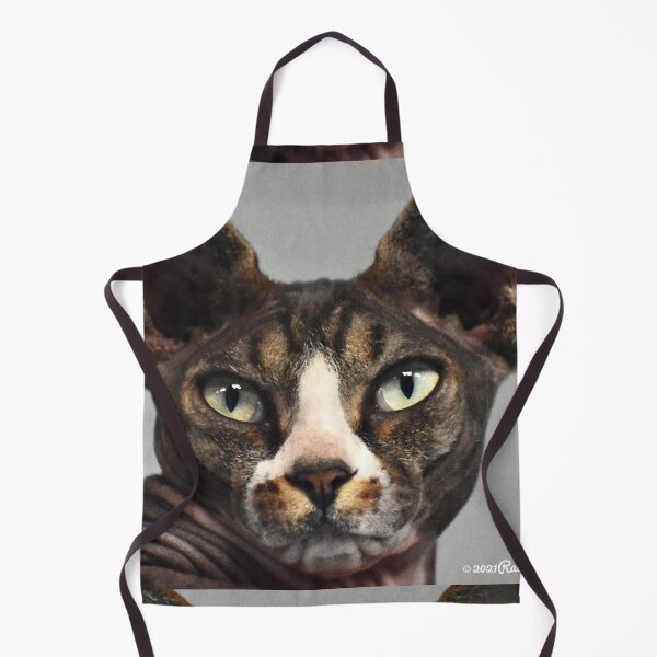 Item preview, Halloween Egyptian Hairless Cat with Green Eyes Fine Art designed and sold by Yogibear & Rachelle .