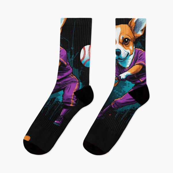 Item preview, Corgi dog playing baseball designed and sold by Furrifico.