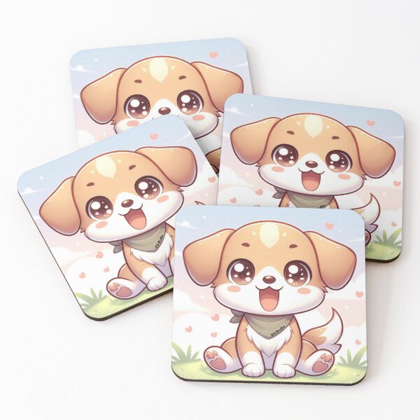 Item preview, ChiDoBo: Playful Chibi Dog with Bandana designed and sold by ChiAniBo-Red.