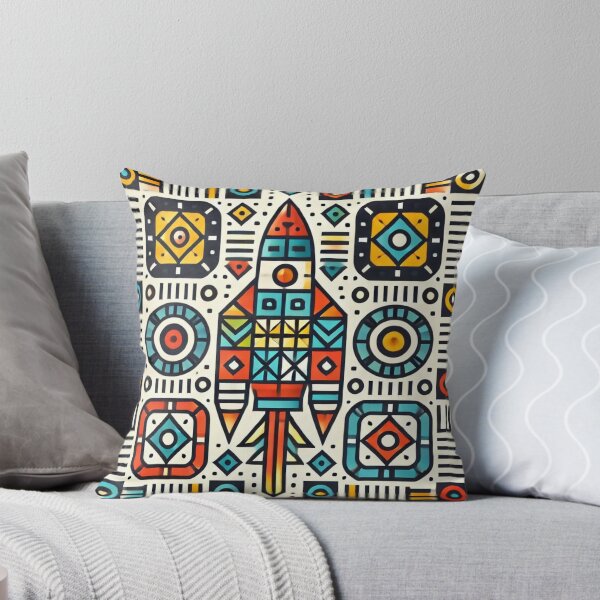 Item preview, Tribal Colorful Abstract Rocketship and Stars Design designed and sold by TribalioDesigns.