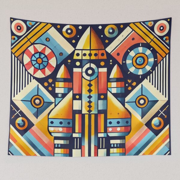 Item preview, Tribal Colorful Abstract Rocketship Launch Design designed and sold by TribalioDesigns.