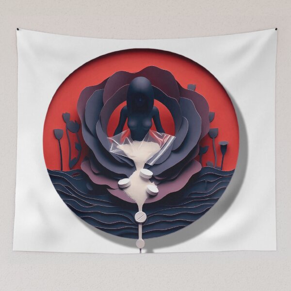 Item preview, Somniferum Dreams War with Drugs Red Poppy Addict Nightmares Woman Poppies designed and sold by SomniferumWars.