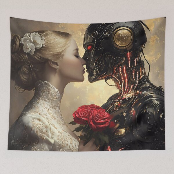 Item preview, Rococo & AI: A Kiss of Roses and Electricity (Blonde I)  designed and sold by DeenaZoeyFusion.