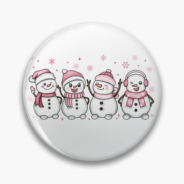 Item preview, Cute Pink Snowman – Adorable Winter Charm designed and sold by mommybee05.