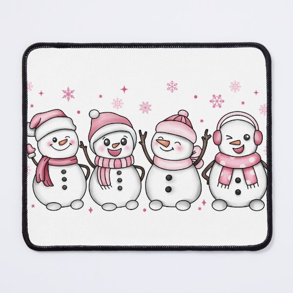 Item preview, Cute Pink Snowman – Adorable Winter Charm designed and sold by mommybee05.