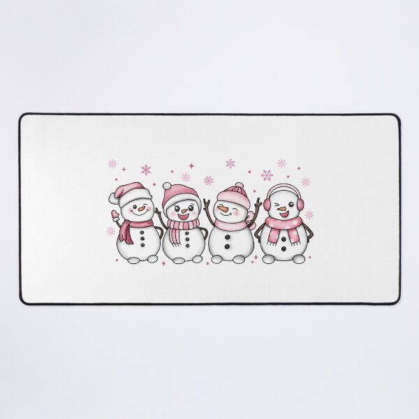Item preview, Cute Pink Snowman – Adorable Winter Charm designed and sold by mommybee05.