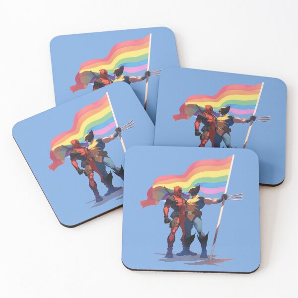 Item preview, Dynamic Superhero Duo with Rainbow Pride Flag Design designed and sold by Camera Crew.