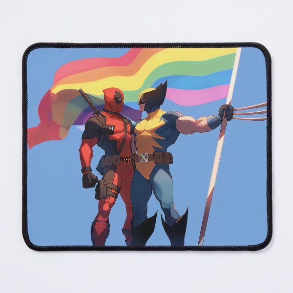 Item preview, Dynamic Superhero Duo with Rainbow Pride Flag Design designed and sold by Camera Crew.