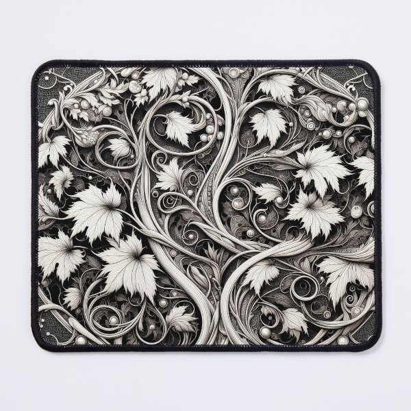 Item preview, The great Art Deco vine tapestry in black and white designed and sold by yearmoe.