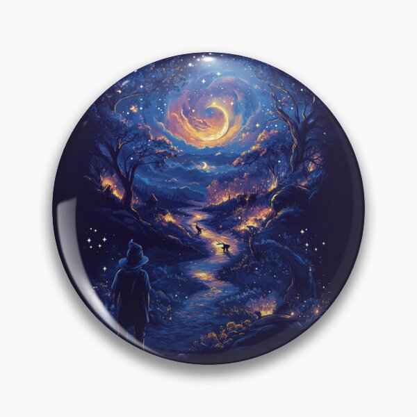 Item preview, The Wizard's Moonlit Journey: A Starry Path Through Enchanted Woods designed and sold by MythSpire.