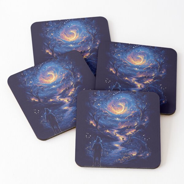 Item preview, The Wizard's Moonlit Journey: A Starry Path Through Enchanted Woods designed and sold by MythSpire.