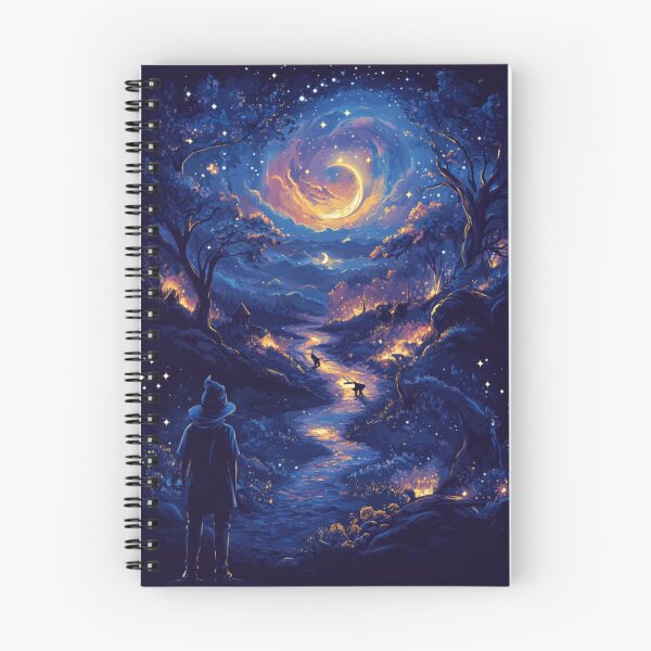 Item preview, The Wizard's Moonlit Journey: A Starry Path Through Enchanted Woods designed and sold by MythSpire.