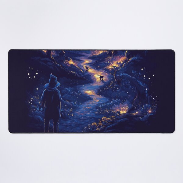 Item preview, The Wizard's Moonlit Journey: A Starry Path Through Enchanted Woods designed and sold by MythSpire.