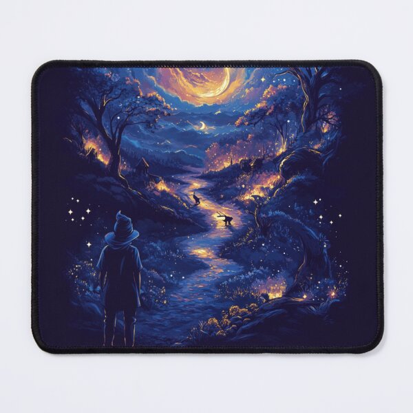 Item preview, The Wizard's Moonlit Journey: A Starry Path Through Enchanted Woods designed and sold by MythSpire.