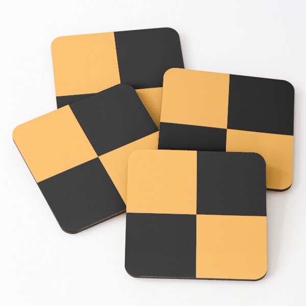 Item preview, Quarters - Black and Pastel Orange designed and sold by JustPatterns2.