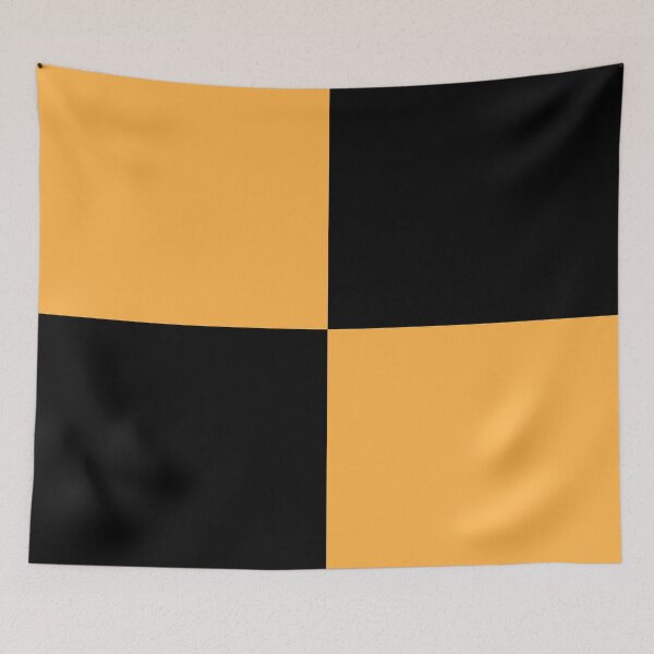 Item preview, Quarters - Black and Pastel Orange designed and sold by JustPatterns2.