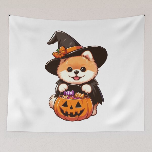 Item preview, Pomeranian Dog Halloween designed and sold by doodIllustrate.
